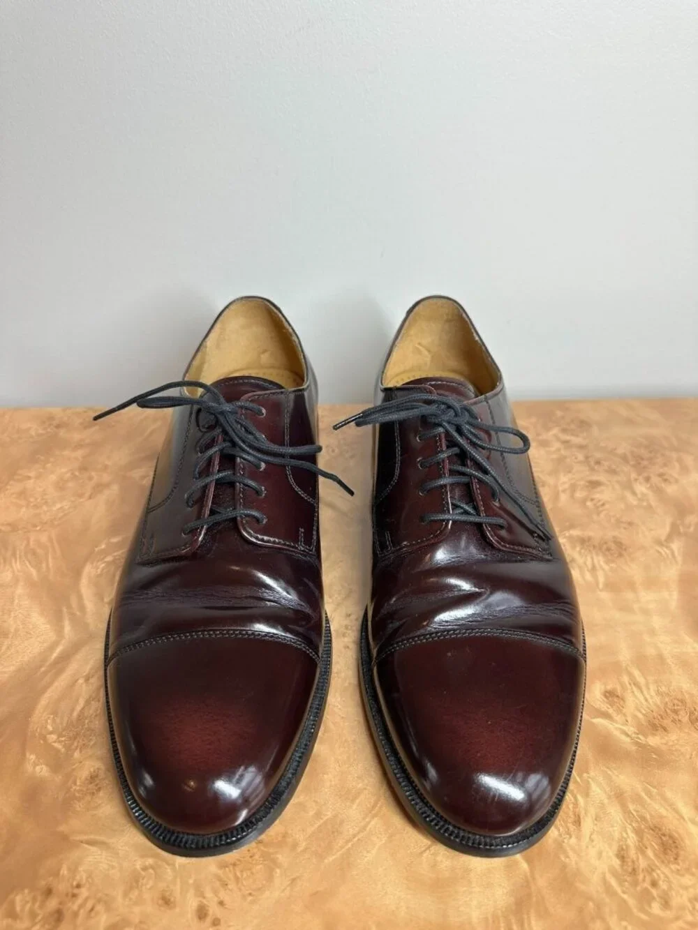 Cole Haan Burgundy Leather Oxford Cap Toe Dress Shoes Men's 9.5 D